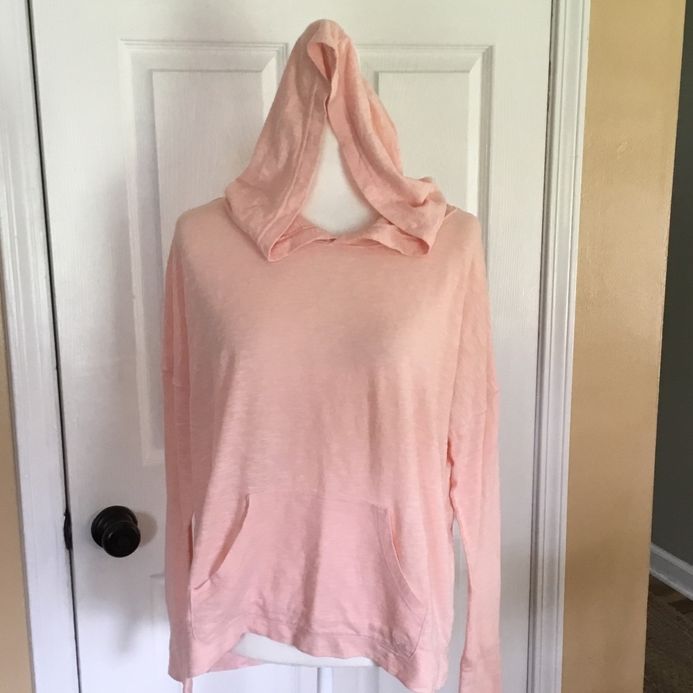 American Eagle Outfitters‎ Light Peach Lightweight Hooded Pullover Size M